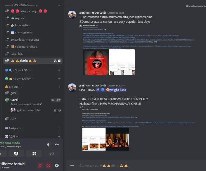 Preview do feed Native Swipe